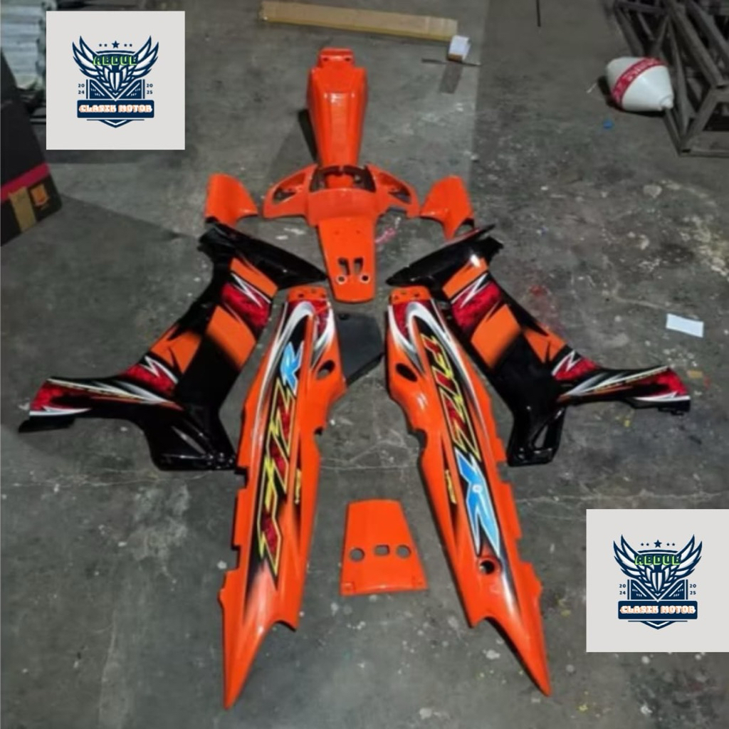 FULL SET BODY HALUS YAMAHA FIZ R FIZ R WARNA ORANGE HITAM MOTOR FIZ R