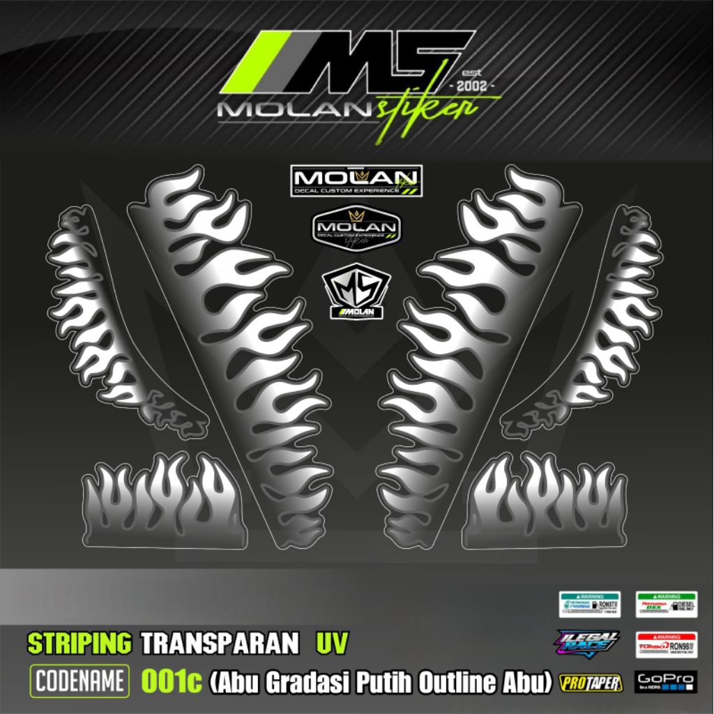 Decal Sticker Striping Variasi Transparan Uv Sepeda Motor Listrik Uwinfly T3 Justin Bieber Uwinfly T