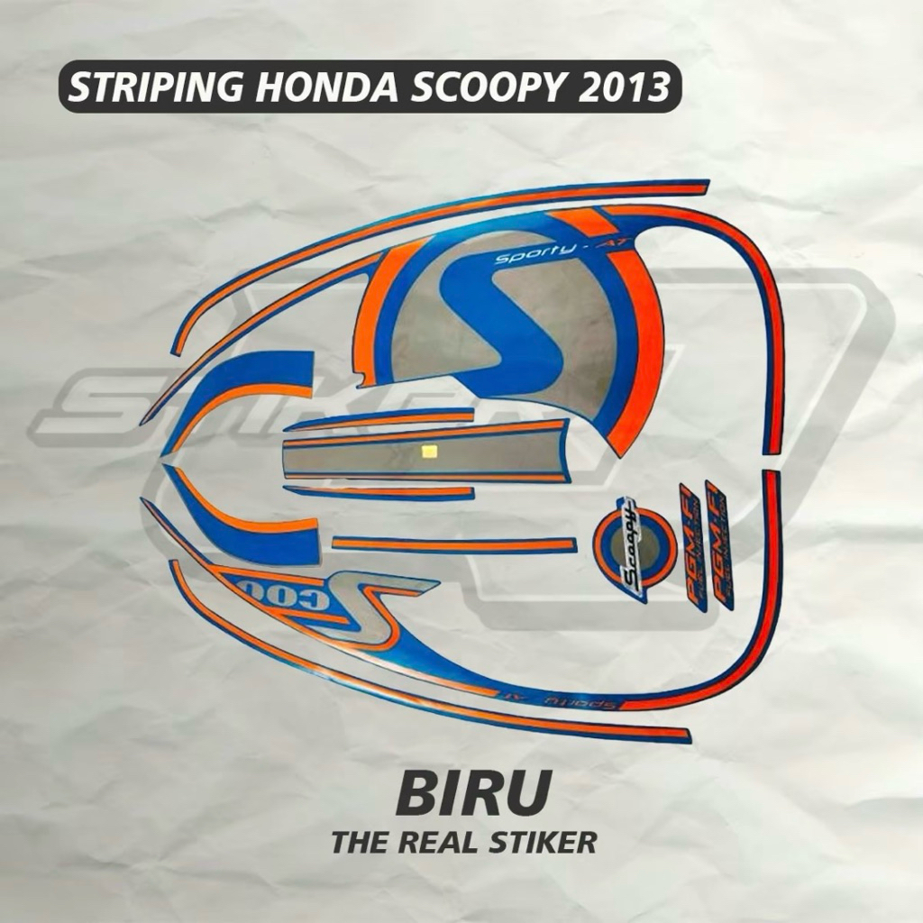 Striping Variasi Scoopy 2013 Putih - Striping Les Honda Scoopy Original