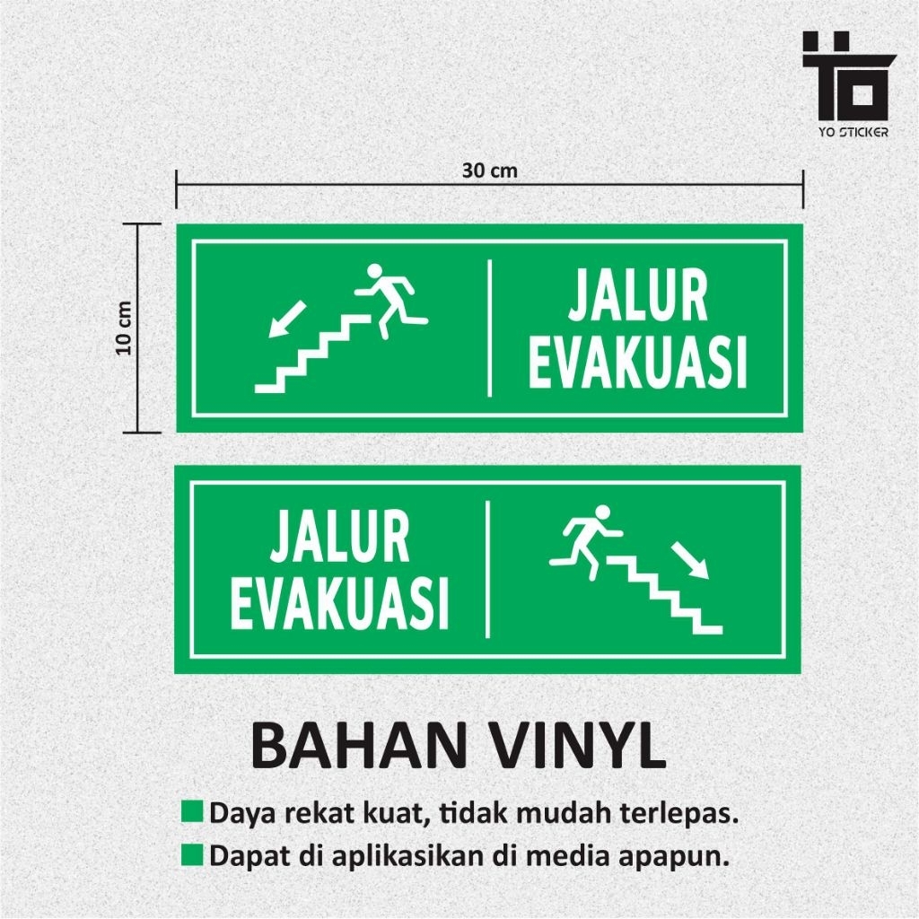 

STICKER JALUR EVAKUASI/RAMBU EVAKUASI/ARAH EVAKUASI
