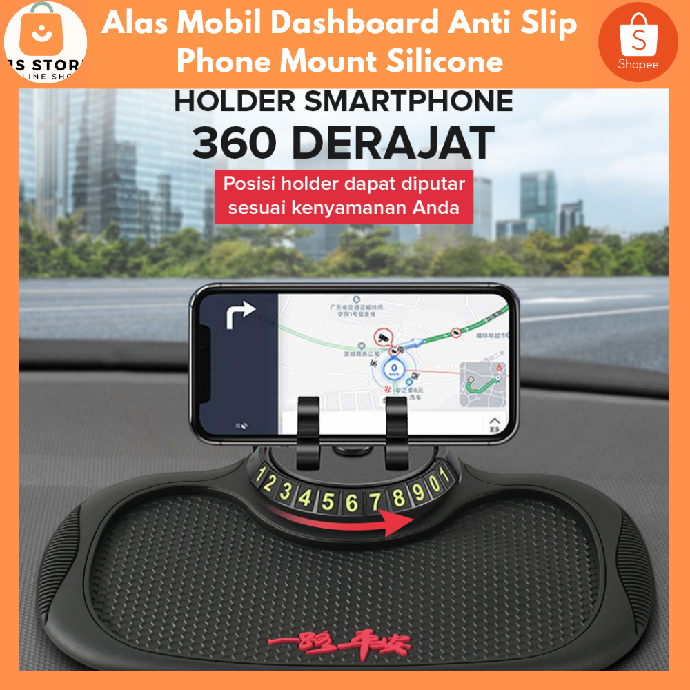 Holder HP Mobil Dasboard Anti Slip Alas Mobil Dashboard Anti Slip Phone Mount Silicone