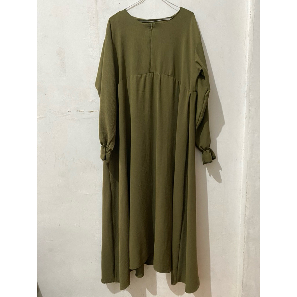 one set abaya dan hijab lengan bolong