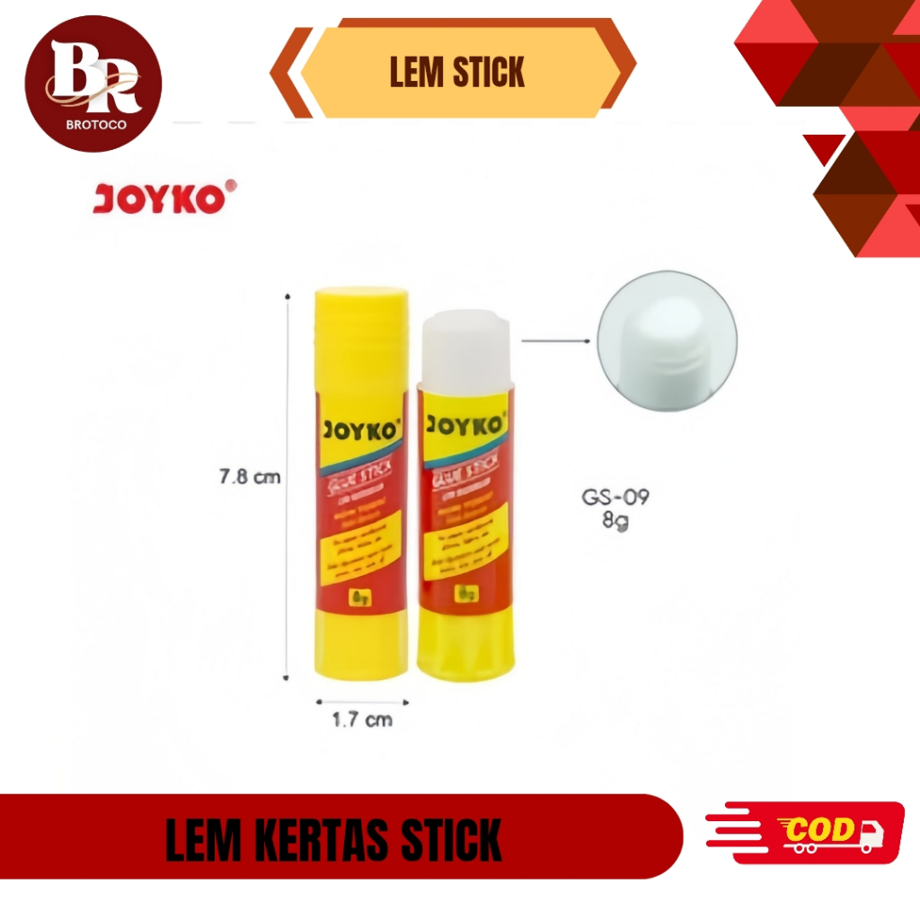 

[BROTOCO] Lem Kertas Putar Joyko GS-09 8 Gram - Lem Stik Kecil