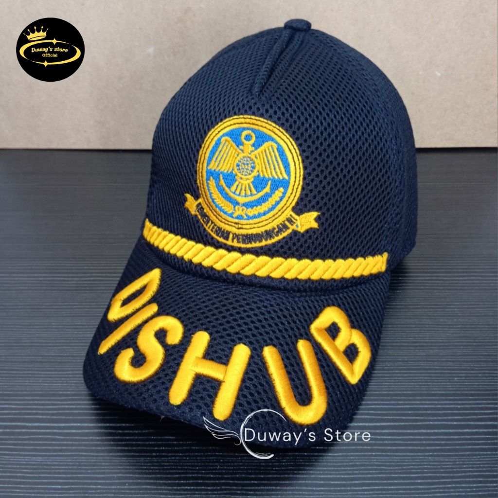 TOPI JARING DISHUB/KEMENHUB GOL 3A - 3D FREE BORDIR NAMA - TOPI JARING KEMENHUB LIS DISHUB - TOPI LA