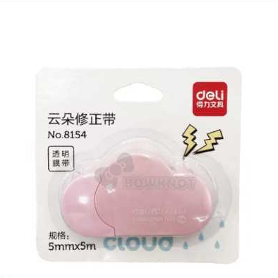 

Deli Correction Tape No. 8154Desain lucu berbentuk awan Non-toxic Kompatibel untuk anak sekolah dan dewasa