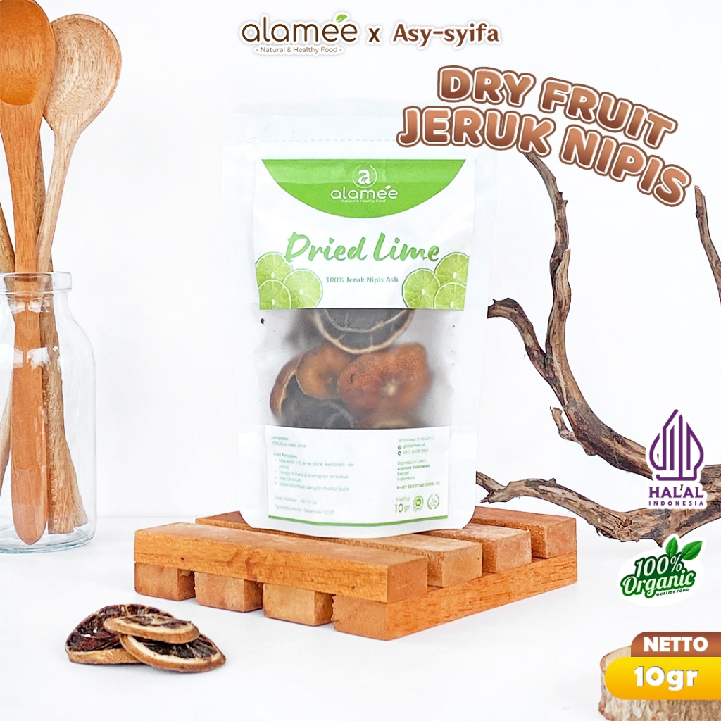 

ALAMEE Jeruk Nipis Kering Dried Lime Slice Tea Teh Herbal Buah Iris Organik Siap Seduh Minum 10gr