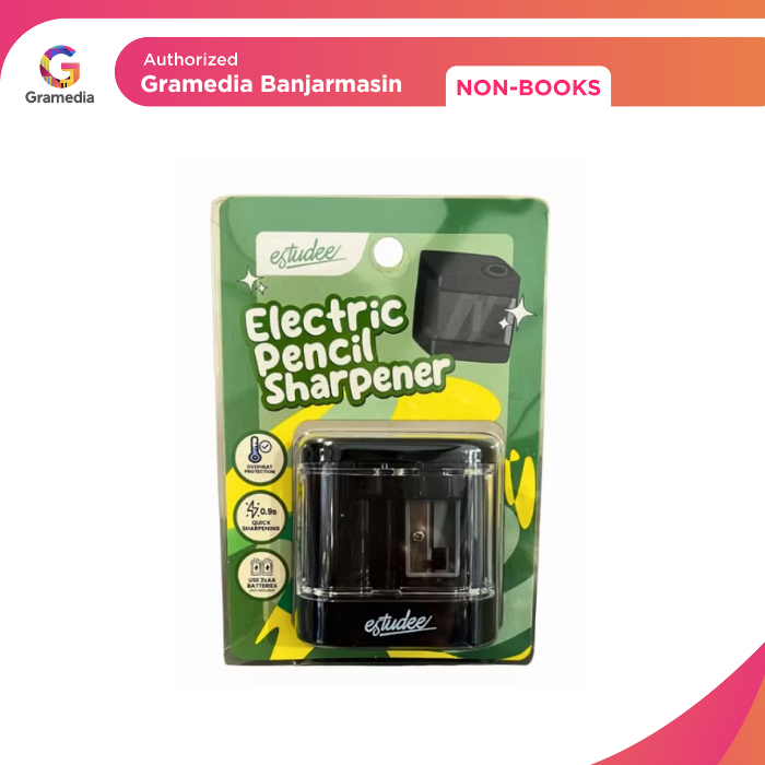 

Gramedia Banjarmasin - Rautan Estudee Electric Pencil Sharpener Black