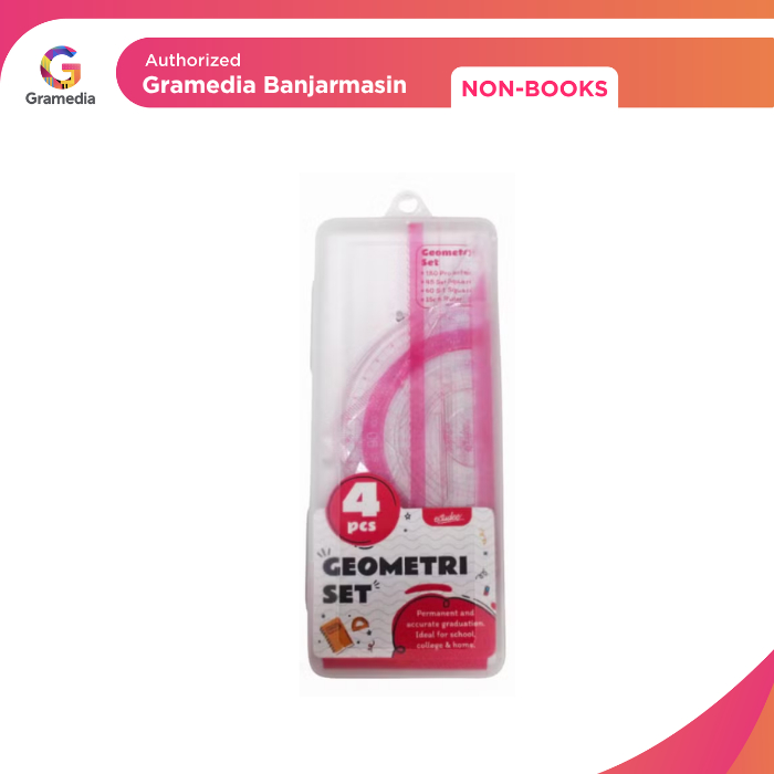 

Gramedia Banjarmasin - Paket Penggaris Estudee Geometric Set Pink