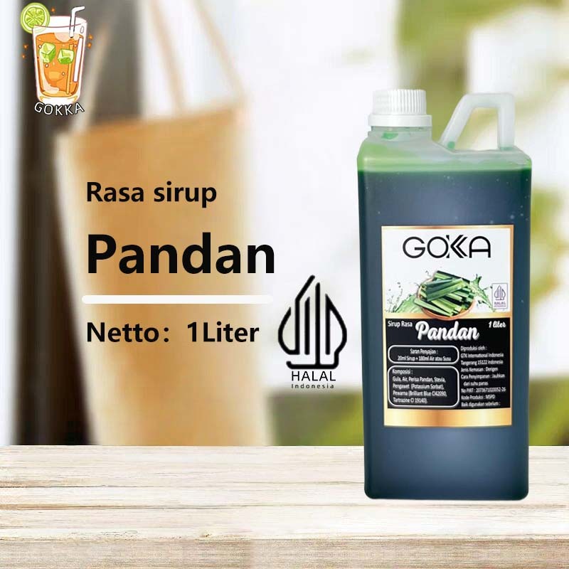 

GОKKA Syrup / Pandan Flavoured Sirup / Sirup Pandan 1L International Halal