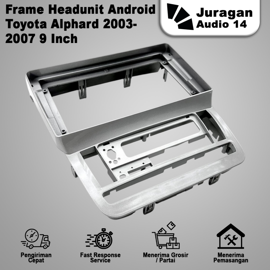 Frame Headunit Android 9 Inch Toyota Alphard 2003 - 2007