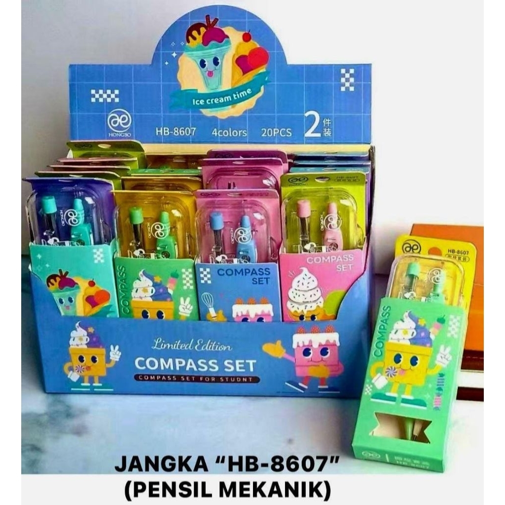 

SET JANGKA LUCU AE HONGBO HB-8607 COMPASS SET DESAIN ES KRIM IMUT