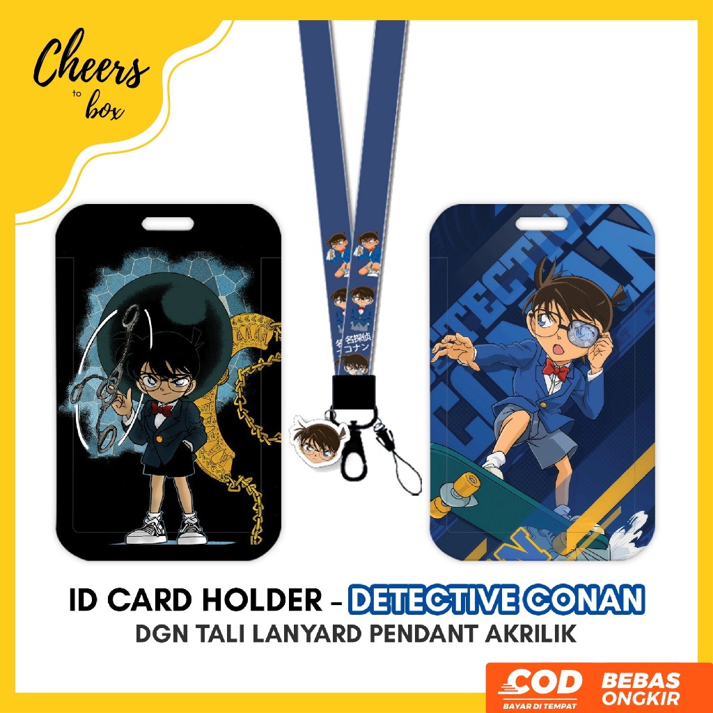 

[N003] Detective Conan / Name Tag ID Card Holder Conan dengan Tali Lanyard Pendant Akrilik
