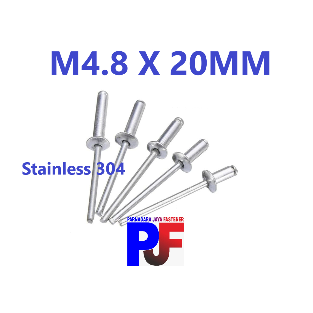 Paku Rivet 4.8 x 120 mm Stainless 304 / Blind Rivet Stainless 304