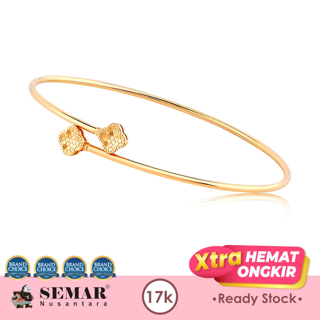 Gelang Emas Shiny Ravenia Flower Gold 17K Semar Nusantara