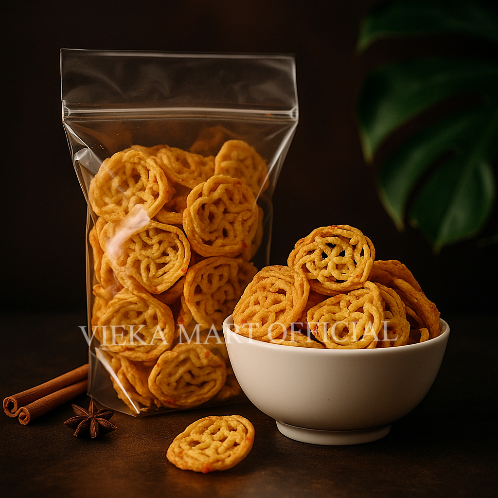 

Kerupuk Mie Gurih Pedas/Cemilan Keluarga/Kerupuk rasa