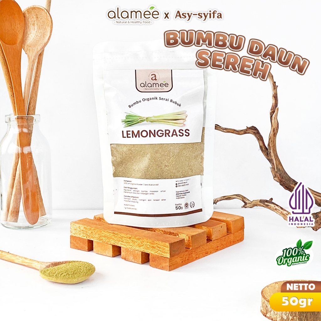 

ALAMEE Sereh Bubuk Lemongrass Seasoning Powder Bumbu Dapur Organik Serai Murni Tanpa Campuran 50g