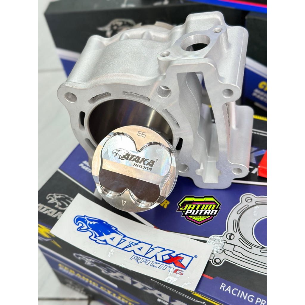 Cylinder block MX 66mm + 8mm Cheramic 195cc blok kramik mxking mx135 66mm