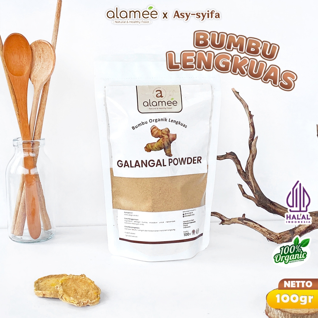 

ALAMEE Lengkuas Bubuk Asli Galangal Seasoning Powder Tanpa Campuran Bumbu Masak Dapur Organik 100g