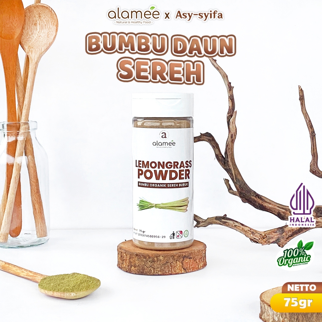 

ALAMEE Sereh Bubuk Lemongrass Seasoning Powder Bumbu Dapur Organik Serai Murni Tanpa Campuran 75g