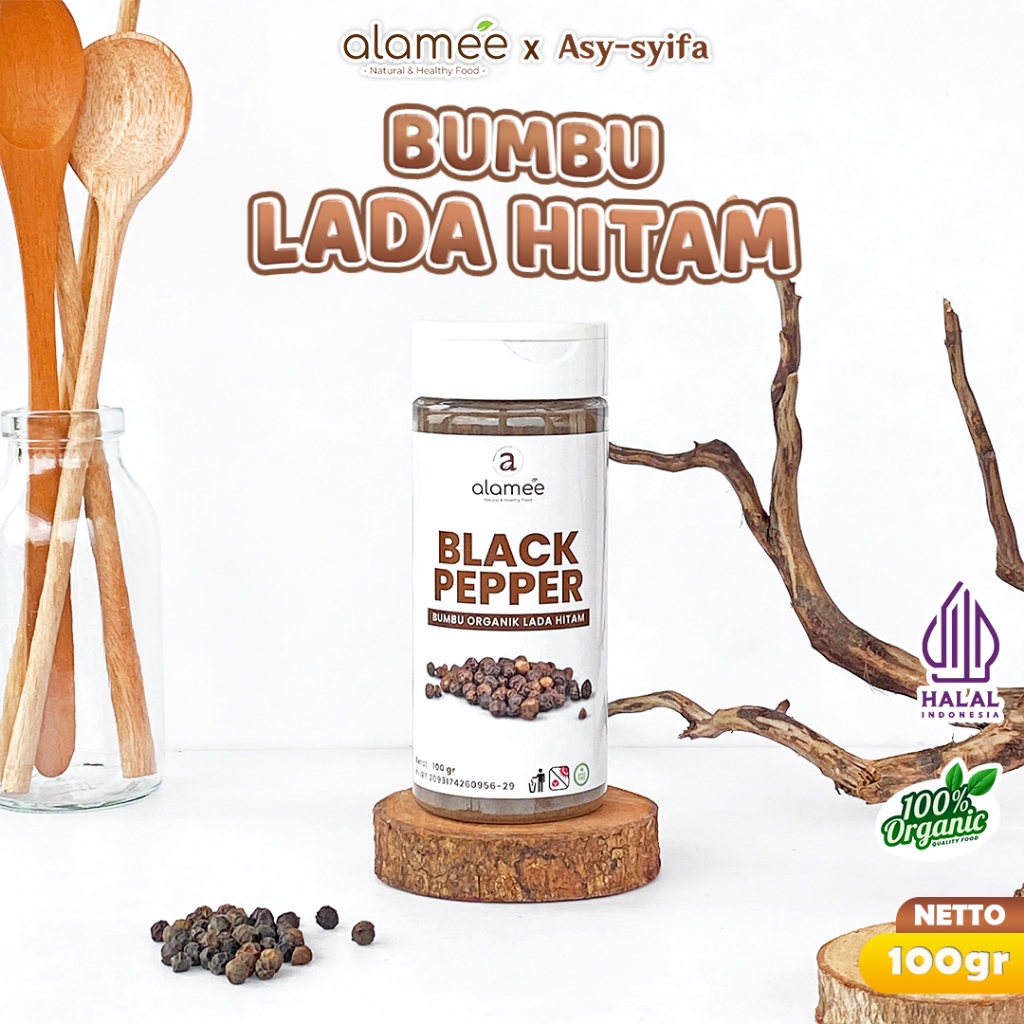 

ALAMEE Bubuk Lada Hitam Blackpepper Seasoning Powder Bubuk Black Pepper Bumbu Dapur Masak 100g