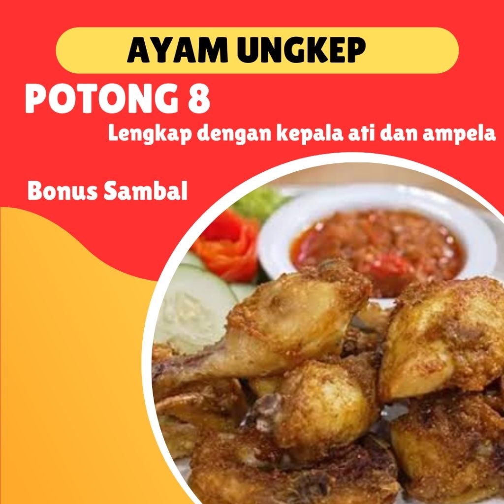 

Ayam Ungkep Potong 8 Lengkal Dengan Kepala Jantung Ati Dan Ampela Bonus Sambal