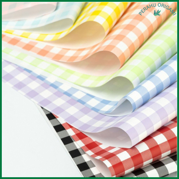 

Kertas Buket Taplak Cellophane Ecer Lembaran Bunga Wrapping Paper Square Pattern Motif Kotak 6012