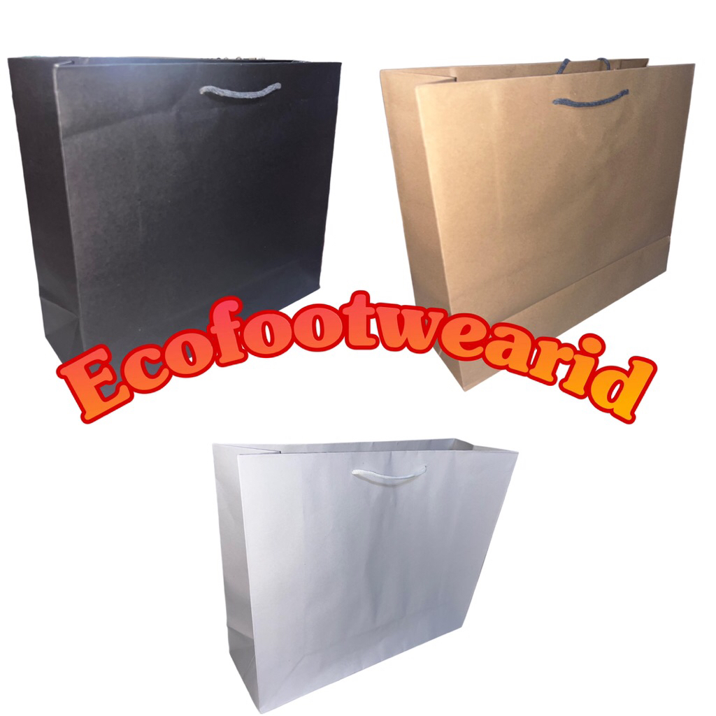 

Tas Kado Paperbag jumbo hitam coklat polos Paper Bag Besar Jumbo ecofootwear.id