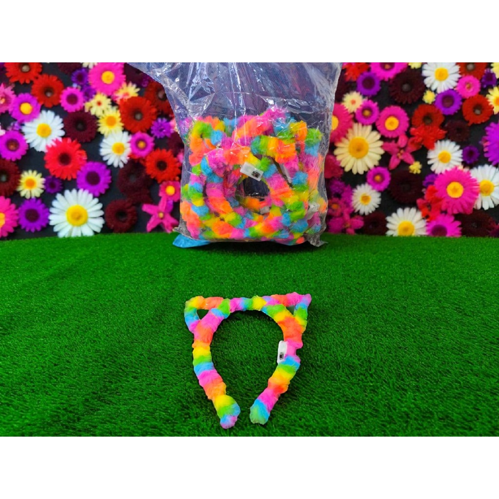Bando Nyala Bando Led Kuping Bludru Multiwarna Bando Korea Anak Bando Bulu Bando Kucing