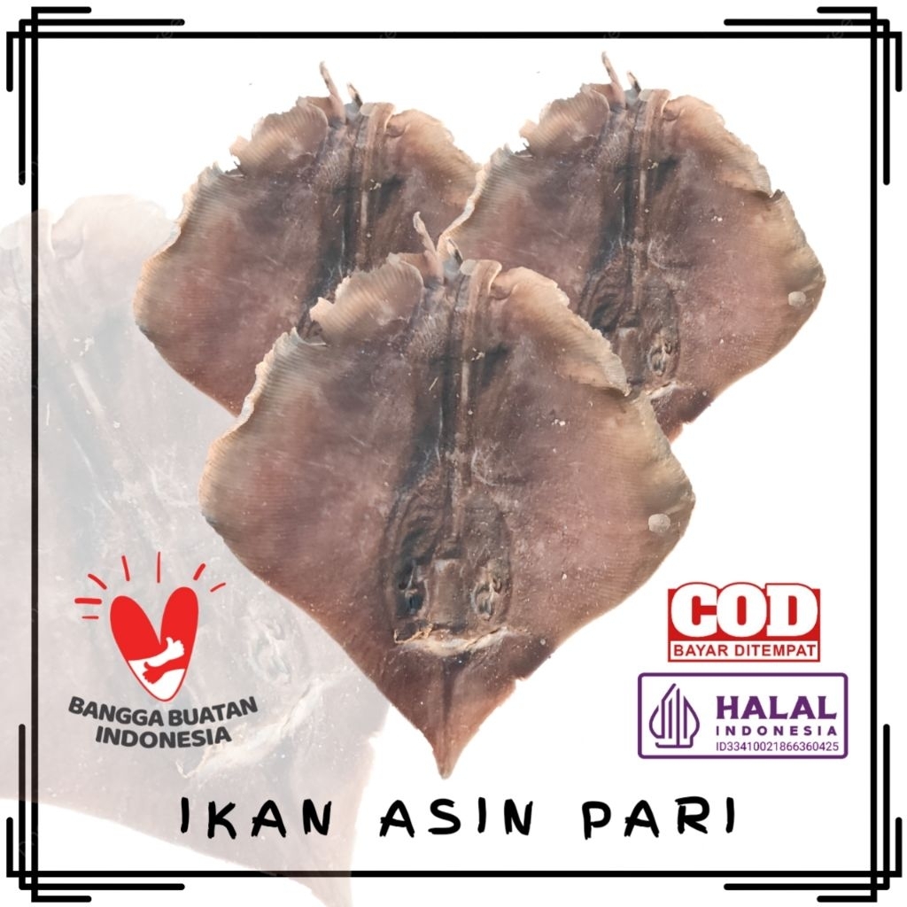 

PROMO IKAN ASIN PARI KEMASAN 1KG MURAH KWALITAS KHAS OLEH OLEH KOTA TEGAL