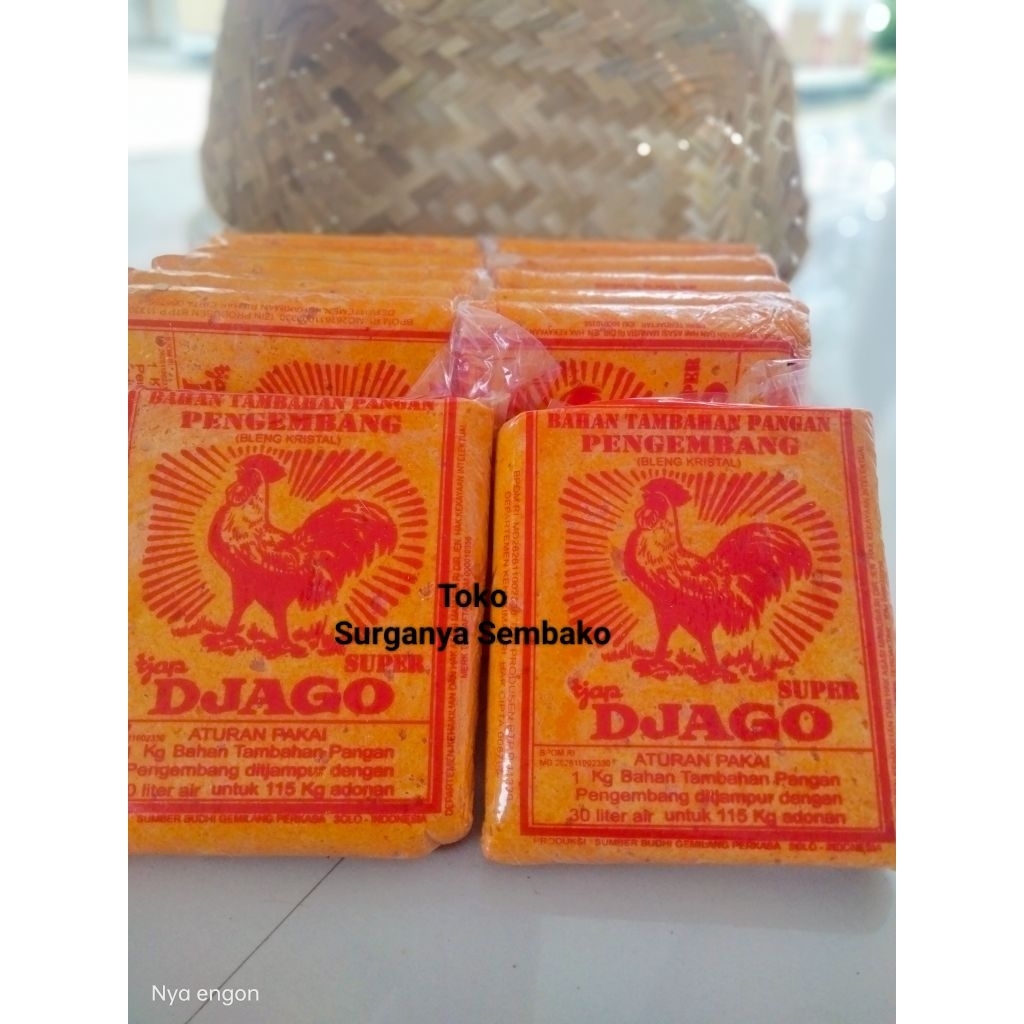 

TERMURAH!!!Pengembang Krupuk Cap Djago Asli 1Kg No.1/Bahan Utama Pembuatan Krupuk
