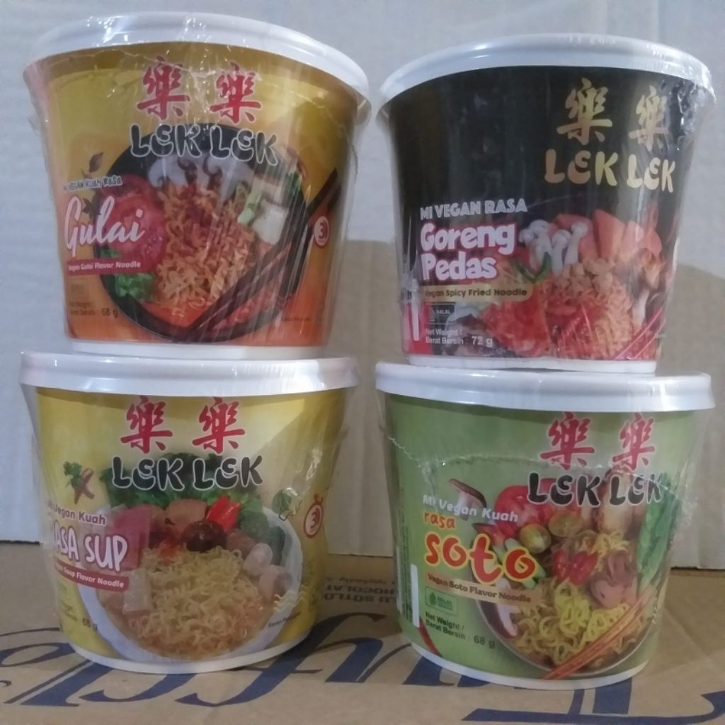 

Mie Cup Lek Lek Vegan Vegetarian 68 Gram Rasa Enak