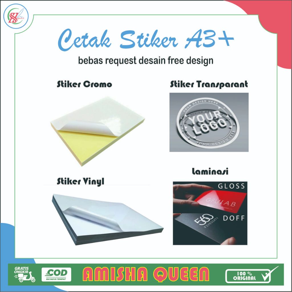 

>MISHQUEEN<CETAK CUSTOM STIKER/BISA BEBAS UKURAN/STIKER AQIQAH/STIKER SUNAT/STIKER LABEL/DLL