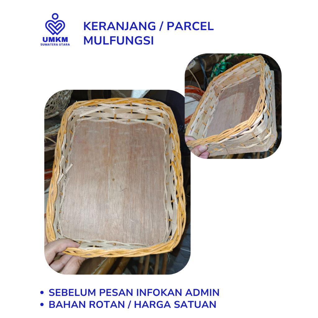Keranjang Rotan / Parcel Rotan / Parcel Buah Rotan / Parcel Telur Rotan / Keranjang Multifungsi / Ke