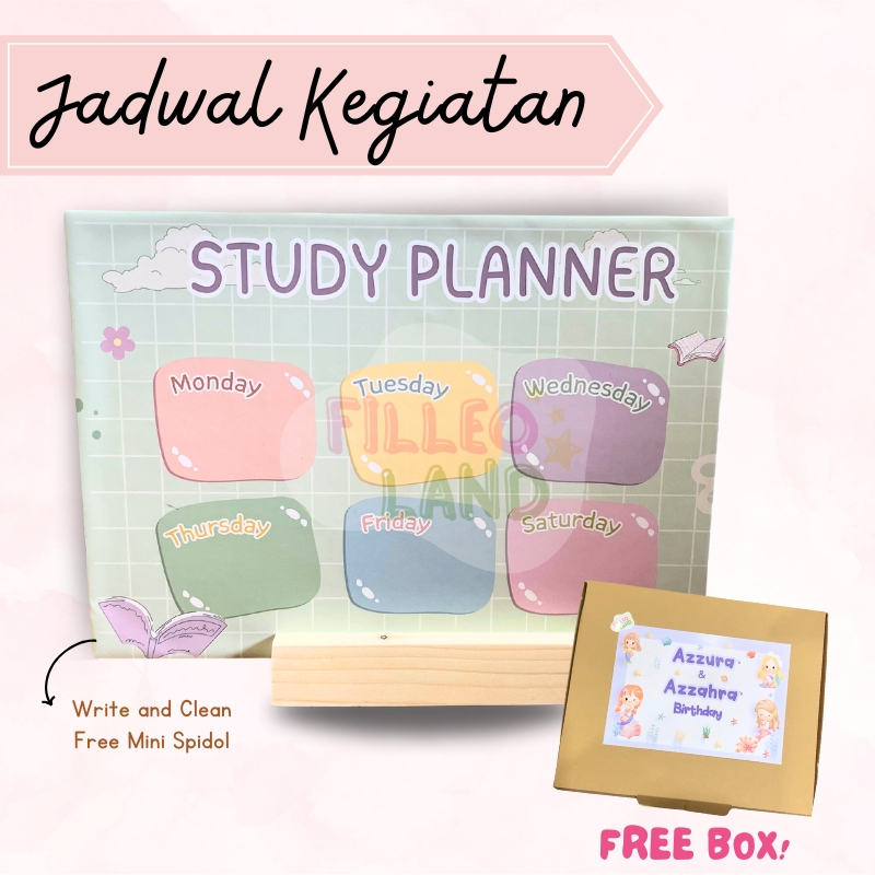 

Weekly Daily Planner Schedule Wipeable Board Papan Jadwal Pelajaran Kegiatan Sekolah Papan Tulis Timetable Kids Goodie Bag Ulang Tahun Hampers Souvenir Birthday Papan Jalan WhiteBoard Filleo Land-Digiprint Jakarta