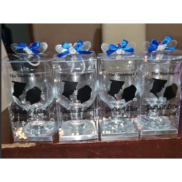 

mika kotak souvenir gelas dan toples ukuran 9x9x13 cm