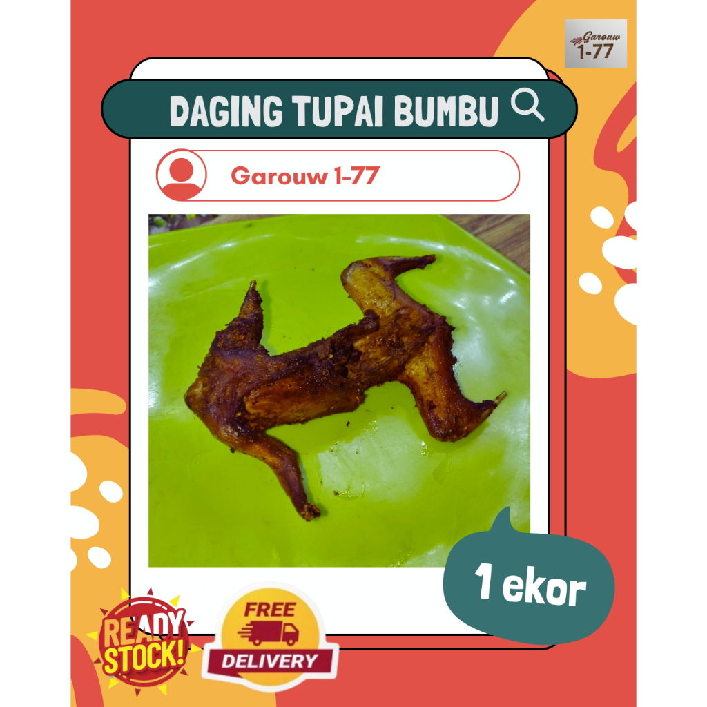 

daging goreng tupai bumbu kunir alami per 1 ekor - tupai ungkep - daging bajing kelapa berkhasiat