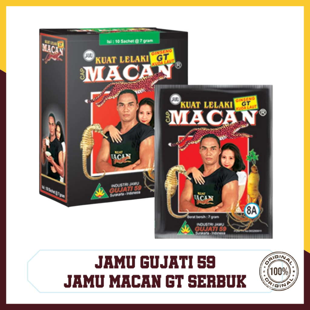 JAMU UNTUK PRIA GUJATI MACAN GT SERBUK ISI 10 SACHET