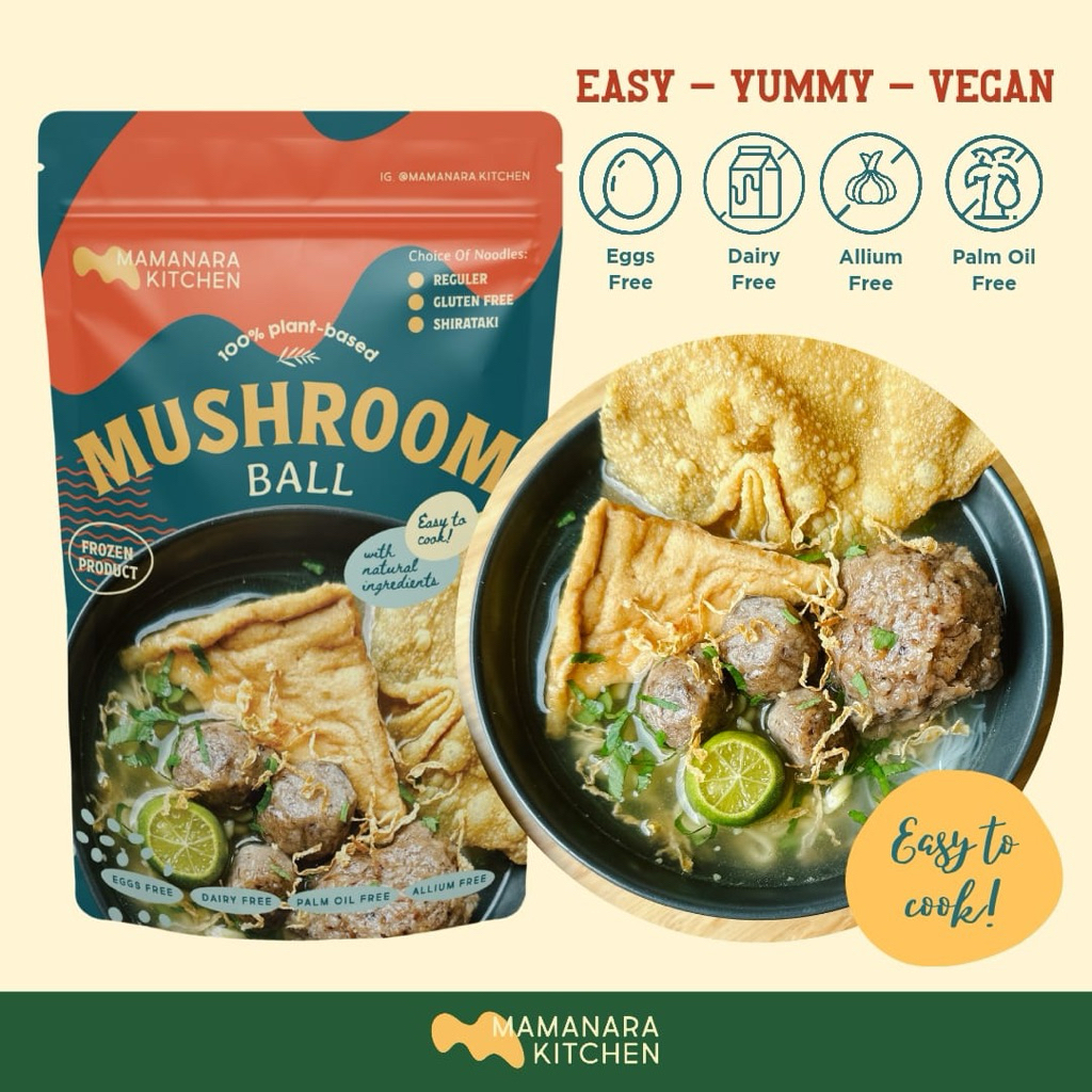 

Bakso Jamur Vegan Porsian ( Frozen )