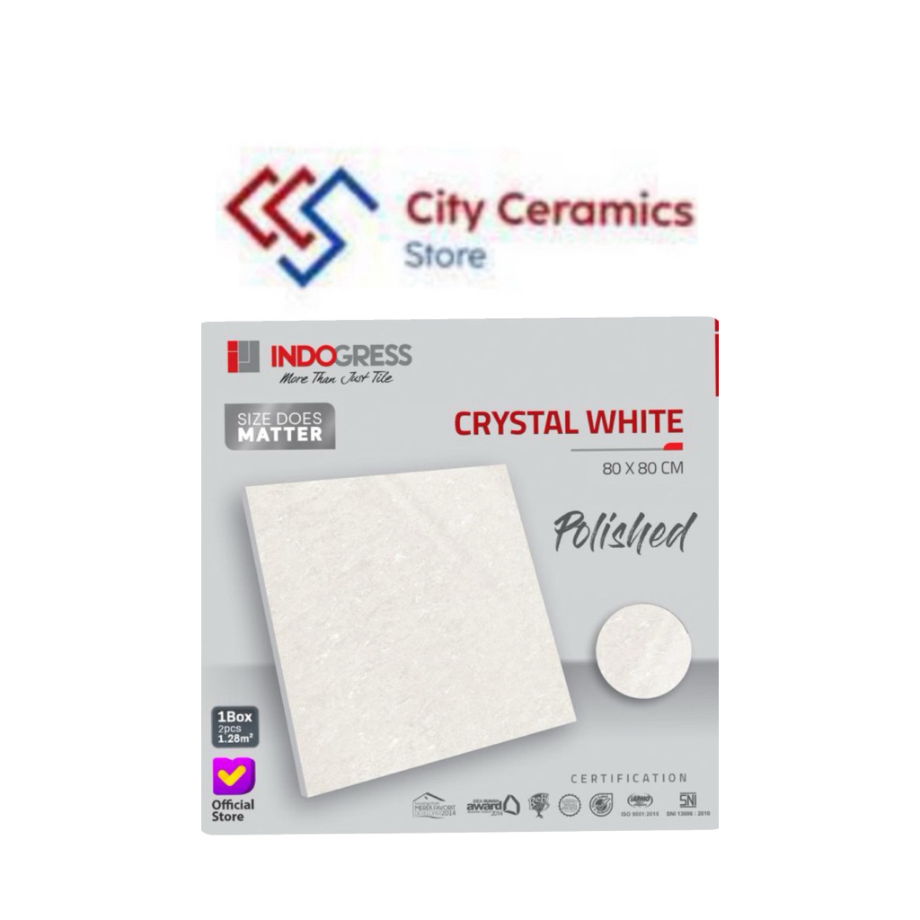 INDOGRES CRYSTAL WHITE 80x80