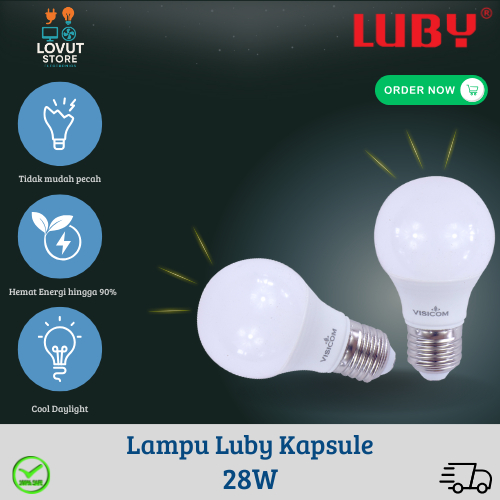 Lampu LED Luby 28 Watt Capsule Warna Putih Cerah Garansi 1 Tahun Original