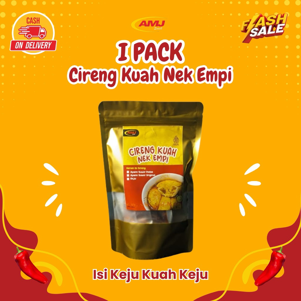

AJM - Cireng Kuah Keju Nek Empi 1 Pack Pedas Original Keju