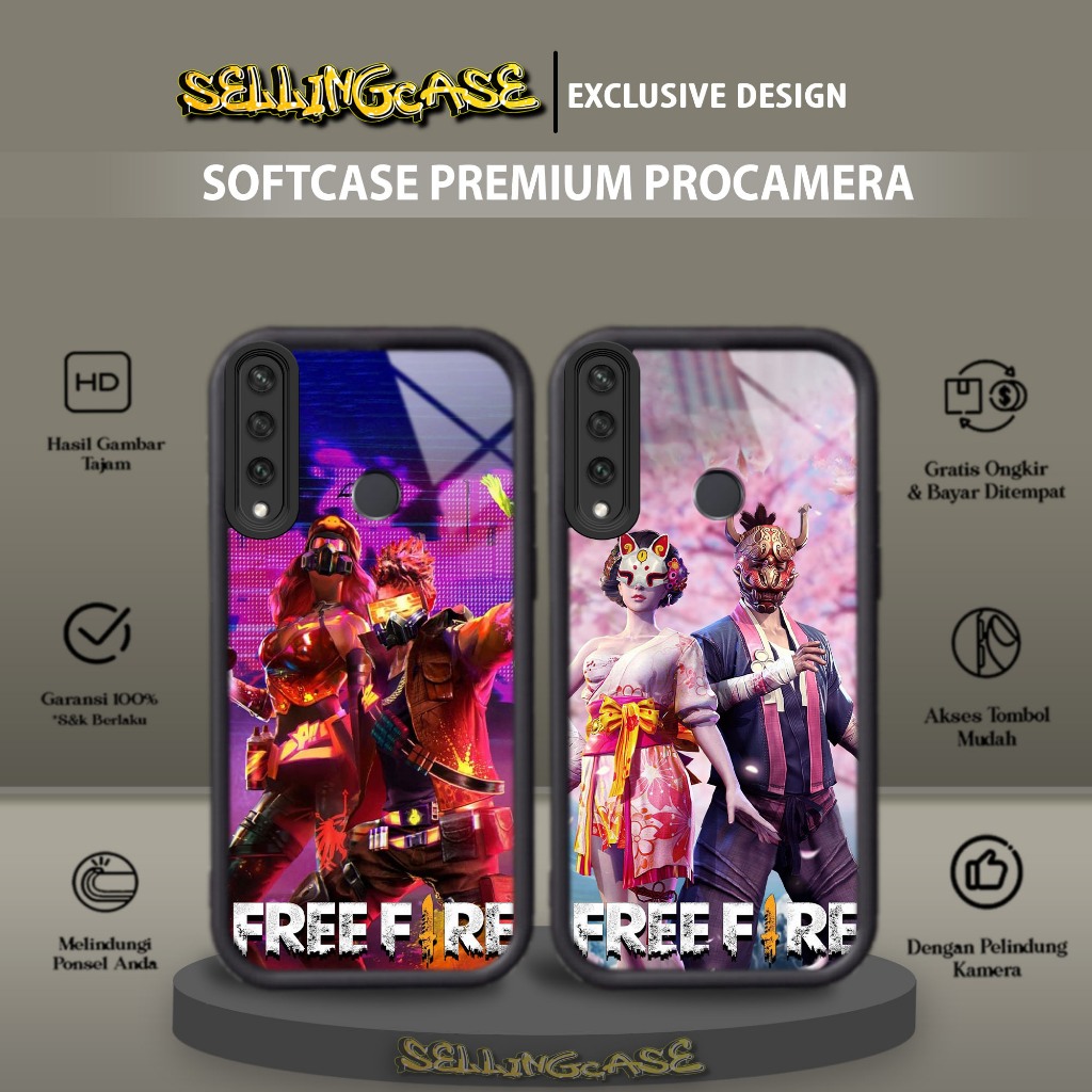 Case Premium Compatible For HUAWEI Y6P 2020 Motif [ FF ] Casing Softcase Glossy Anti Jamur