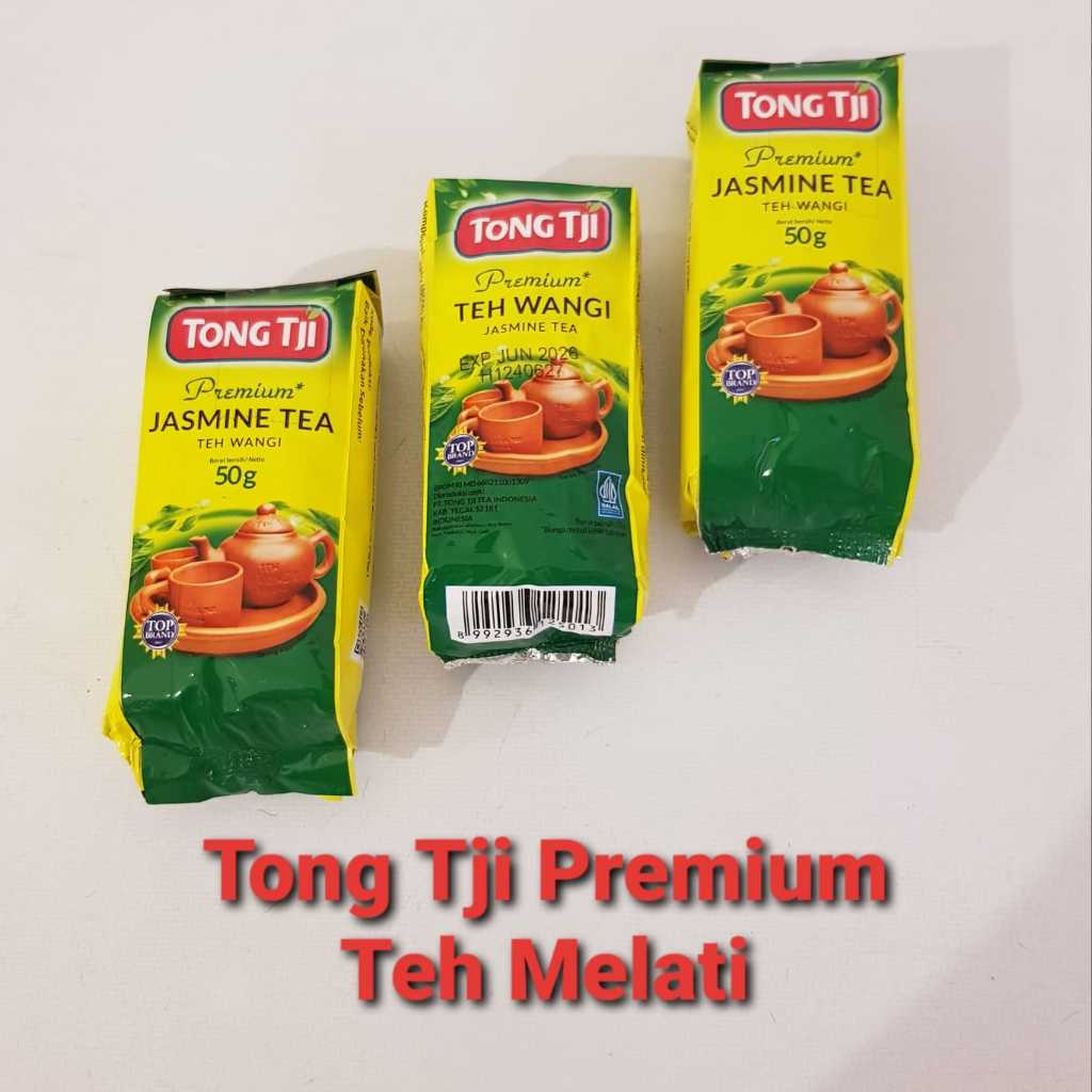 

TEH MELATI TONG TJI Premium 50 gr / Kemasan Premium awet wanginya.