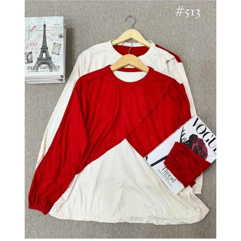 Atasan Wanita Merah Putih | Kaos Merah Wanita
