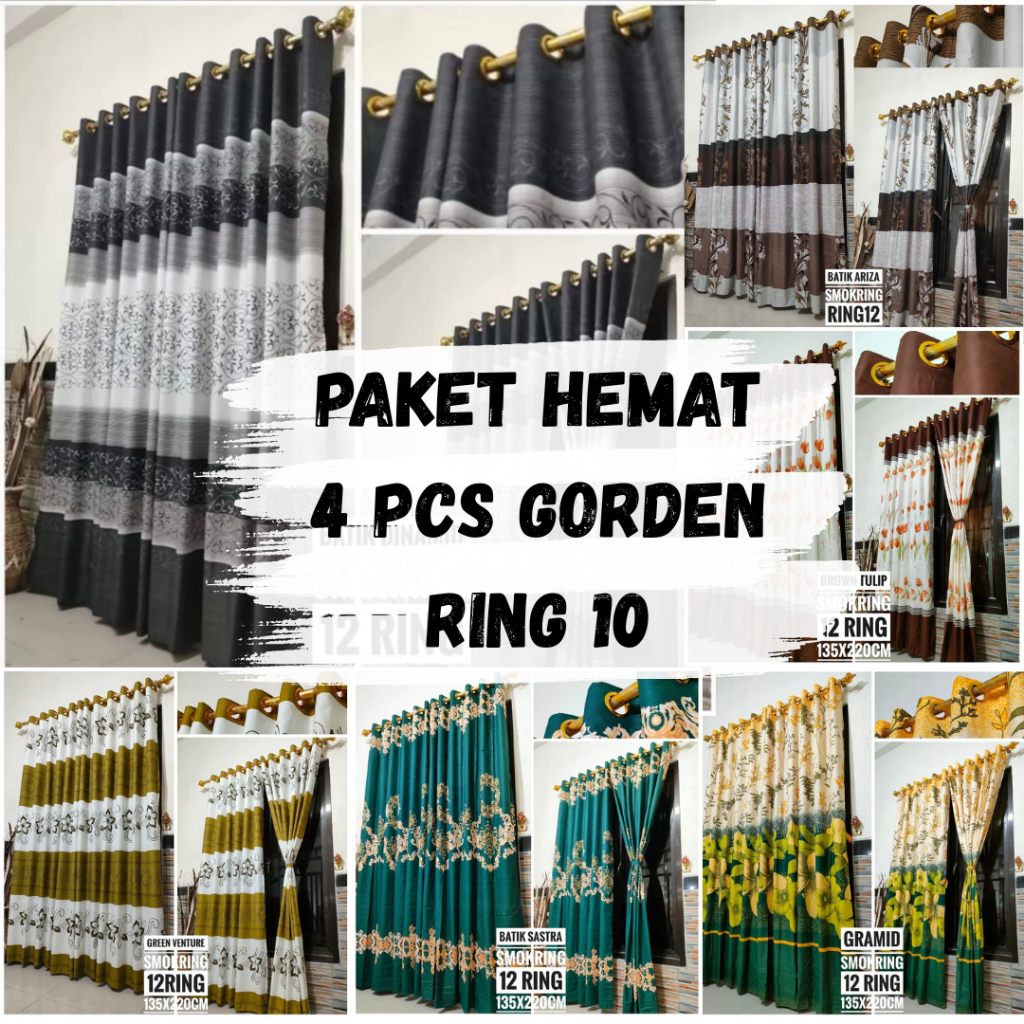 4 PCS PAKET HEMAT GORDEN HORDENG JENDELA DAN PINTU AESTHETIC SMOKRING 10 LUBANG