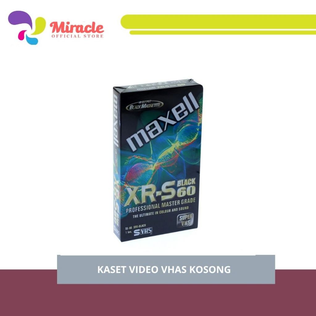 Kaset video VHS kosong Maxell VHS E-60 , E-120 , E-180 GX AF , Durasi 60,120,180M
