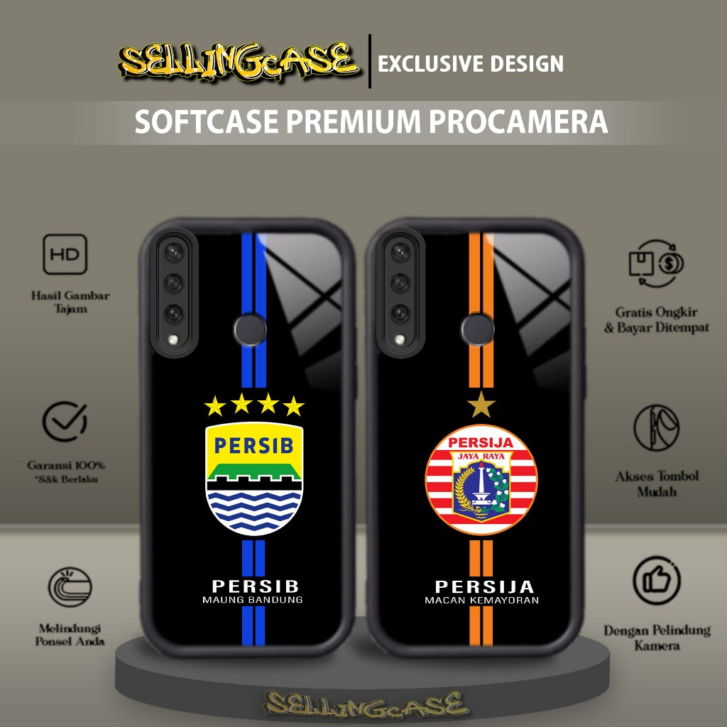 Case Premium Compatible For HUAWEI Y6P 2020 Motif [ FTBL ] Casing Softcase Glossy Anti Jamur