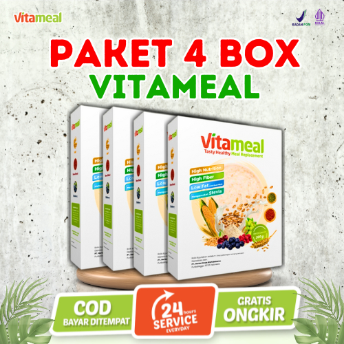 

[ AMPUH ] Vitameal Paket 4 Box Original Turunkan Gula Darah Cegah Obati Kolesterol dan Cegah Komplikasi Futameal 100 Herbal Alami VITAMILK KEBAS