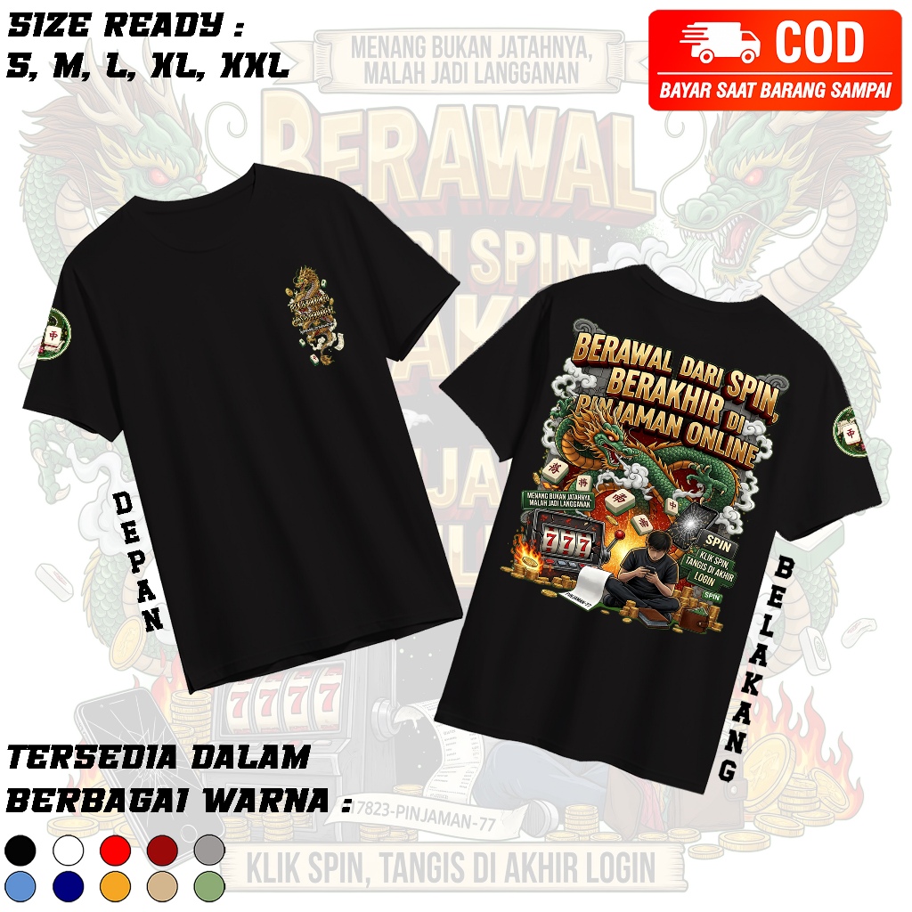 TSHIRT KAOS MAHJONG PRIA WANITA DEWASA / BAJU KAOS MAHJONG TERBARU / KAOS MAHJONG / KAOS DISTRO