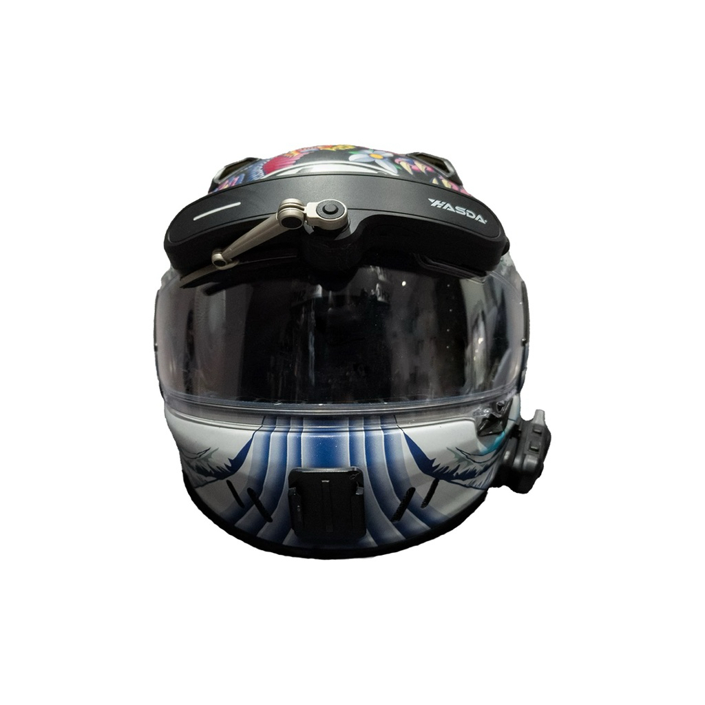 Wiper Helm Helmet Wiper Hasda Coupe Electric  1000 mAH Black Rainproof Retro Black Universal (PO Chi